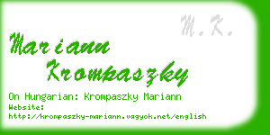 mariann krompaszky business card